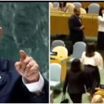 نیتن ہایو کے جنرل اسمبلی سے خطاب کے دوران شدید احتجاج
