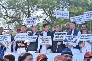 مہاتما گاندھی کی برسی پرکانگریسیوں نے مودی سرکار کو گھیرا