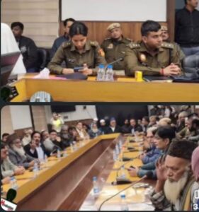 شب برائت کے پیش نظر وسطی ضلع پولیس نے شہریوں کے ساتھ میٹنگ کی