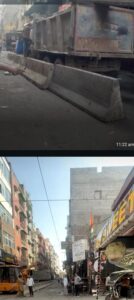 مسلم اکثریتی علاقوں کی اہم سڑکوں پرانکروچمنٹ بنا لوگوں کے جی کا جنجال