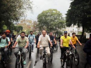 فٹ انڈیا موومنٹ کے تحت ‘سنڈے آن سائیکل’ پروگرام میں دہلی والوں کی شرکت
