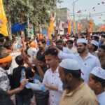 ہنومان جینتی کے موقع پرنکالے گئے جلوس پرمسلمانوں نے پھولوں کی بارش کی