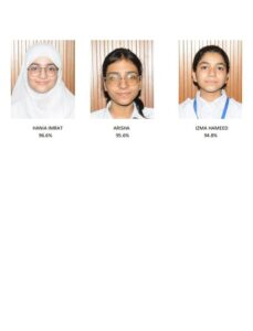 رابعہ گرلز پبلک اسکول کے دسویں جماعت کے امتحان میں طالبات کی رہی نمایاں کارکردگی