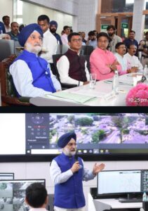 ایل جی نے این ڈی ایم سی کے مربوط کمانڈ اینڈ کنٹرول سینٹر کا دورہ کیا