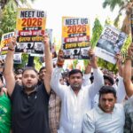 انڈین یوتھ کانگریس کا NEET پیپر لیک معاملے کو لے کر مرکزی سرکار کے خلاف مظاہرہ
