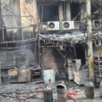کالکاجی فلائی اوور کے قریب ریسٹورنٹ میں لگی آگ