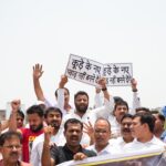 غازی پور میں مجوزہ کچرا ٹھکانے لگا نے والے پلانٹ کے خلاف احتجاجی مظاہرہ