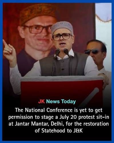 دہلی کے جنتر منتر پر 20 جولائی کوپروگرام کےلئے نئی دہلی پہنچینیشنل کانفرنس کی اعلیٰ قیادت